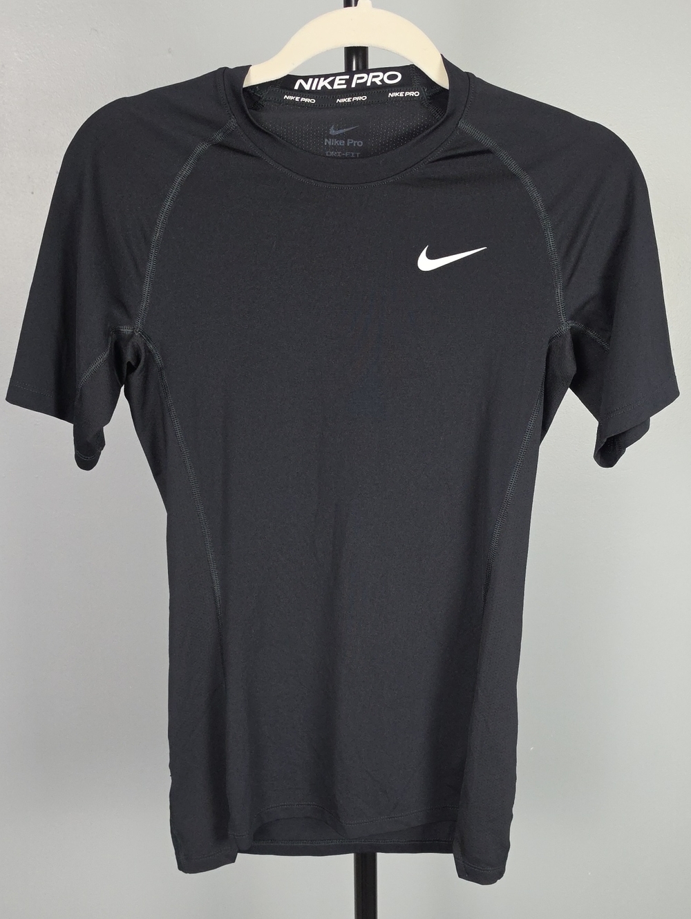Nike Pro Short Sleeve Compression Workout Shirt Black Small